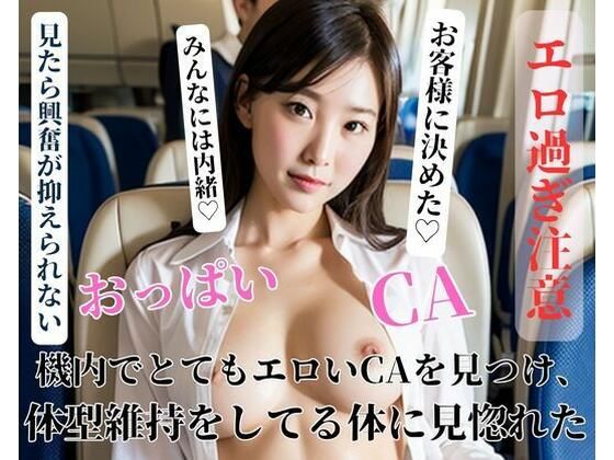 機内でとてもエロいCAを見つけ、体型維持をしてる体に見惚れた