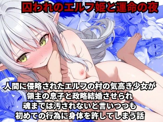 【囚われのエルフ姫と運命の夜】人間に侵略されたエルフの村の気高き少女が、領主の息子と政略結婚させられ、魂までは汚されないと言いつつも初めての行為に身体を許してしまう話【少女痴●体験告白】