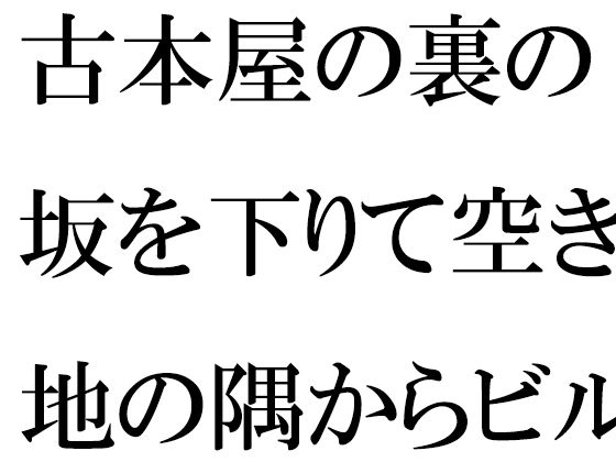 古本屋の裏の坂を下りて空き地の隅からビルの屋上へ  女子が下の階へ【逢瀬のひび】